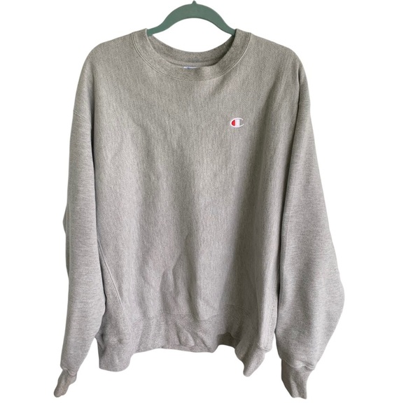 Champion Reverse Weave Crewneck Sweatshirt Men's Gray Sweater Size XL Blank - Picture 1 of 6